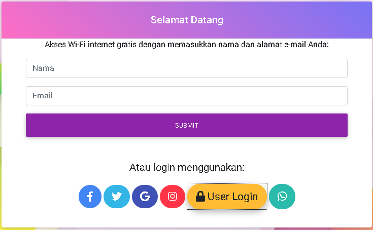 login wifi with email